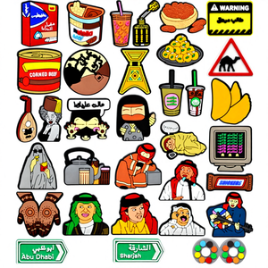 Decoraciones de Plástico 2D Personalizadas para Zapatos con Temas y Personajes de la Cultura Árabe para la Personalización de Zuecos, Fábrica Vietnamita - Product Image 3
