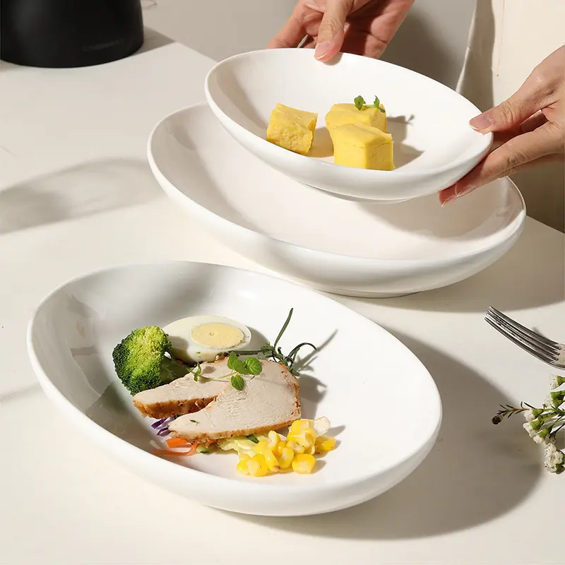 Contenitore per alimenti piatto in ceramica piatto in ceramica per insalata verdura frutta noci snack