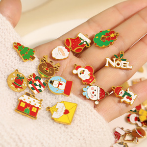 จี้การ์ตูนคริสต์มาสโลหะผสมสังกะสี DIY อุปกรณ์เครื่องประดับสำหรับของขวัญจี้สำหรับทุกเพศ - Product Image 4