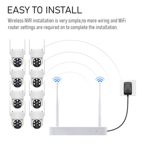 Système de sécurité domestique Cosflow Tuya WiFi 4MP, <span class=keywords><strong>kit</strong></span> de caméra CCTV sans fil 8CH, NVR, stockage cloud, panneaux solaires inclus, étanche - Product Image 3