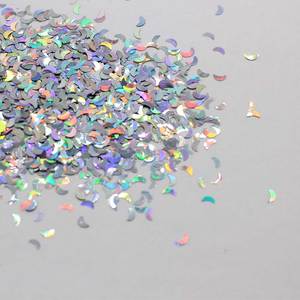 Großhandel Ultradünne 3mm Mond-Pailletten Laser-Glitzer 3D Nagel-Pailletten Lose Pailletten für Nagelkunst Schleim-Zubehör DIY Harz-Bastelarbeiten - Product Image 5