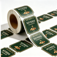Autocollants pour étiquettes cosmétiques TEDDY, vinyle BOPP, feuille d'or, étiquettes pour cosmétiques, parfums, flacons en verre