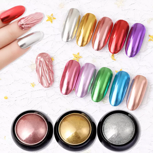 <span class=keywords><strong>Poudre</strong></span> de miroir chromée en alliage d'aluminium, haute brillance, haute réflectivité, pigment non agglomérant pour la décoration des ongles, <span class=keywords><strong>manucure</strong></span> - Product Image 1