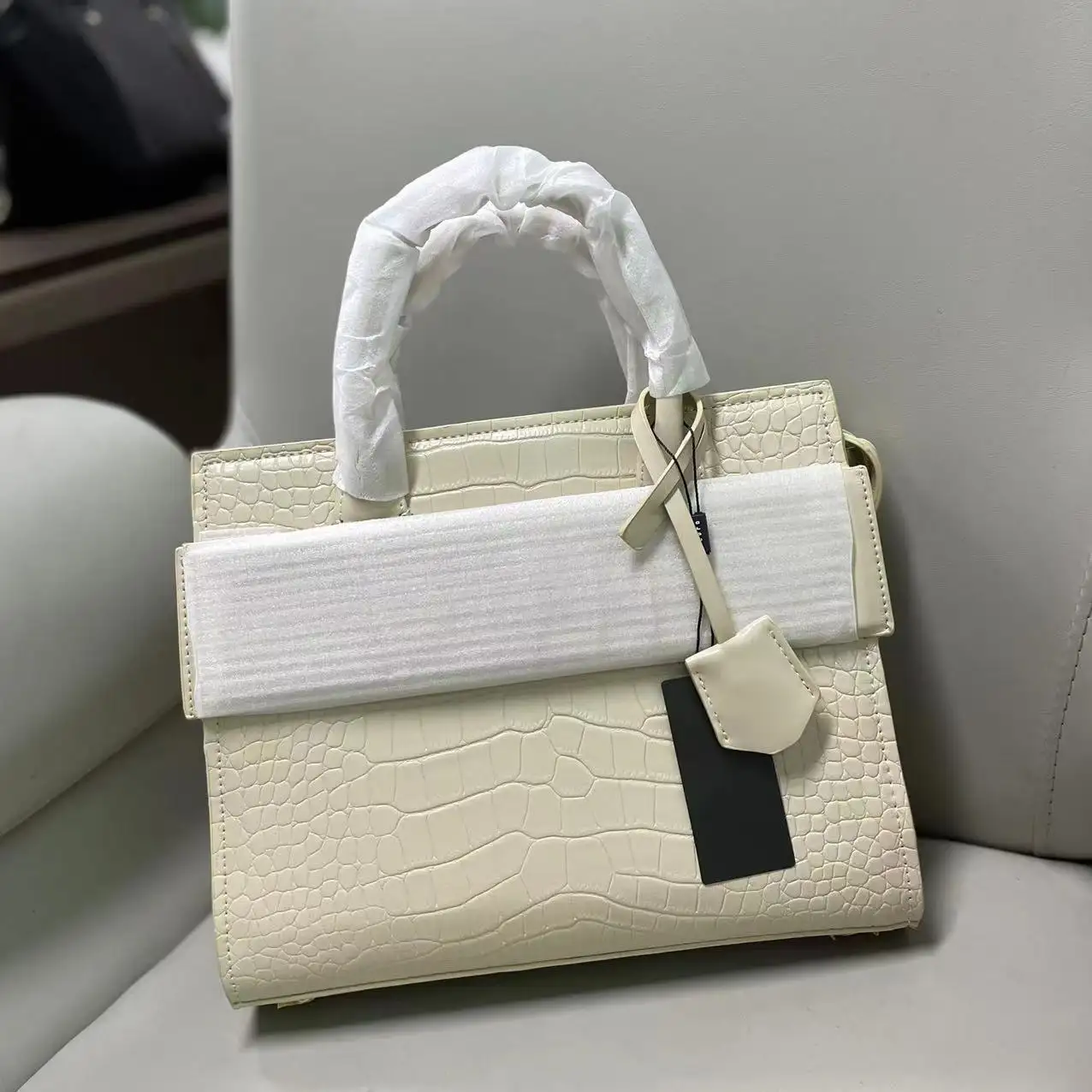 Crocodile pattern large handbags for women luxury pu leather wholesales custom tote ladies luxury bag classical women handbags