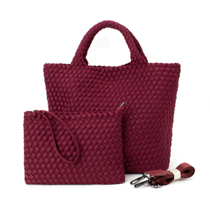 NUOVA COLLEZIONE <span class=keywords><strong>DONNA</strong></span>: BORSE IN NEOPRENE <span class=keywords><strong>BORDEAUX</strong></span>, BORSE A MANO E A TRACOLLO CON PICCOLO PORTAFOGLIO - Product Image 3