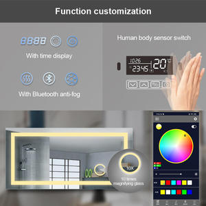<span class=keywords><strong>Espejo</strong></span> de <span class=keywords><strong>Baño</strong></span> Inteligente <span class=keywords><strong>con</strong></span> Iluminación LED Rectangular Moderna Personalizada, <span class=keywords><strong>Espejo</strong></span> <span class=keywords><strong>con</strong></span> Retroiluminación, <span class=keywords><strong>Espejo</strong></span> LED para Gimnasio - Product Image 3