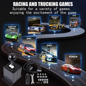 Kit de Palanca de Cambios para Simulador de Carreras en <span class=keywords><strong>PC</strong></span>/PS4/PS5 para <span class=keywords><strong>Volante</strong></span> <span class=keywords><strong>Logitech</strong></span> G29 - Product Image 3