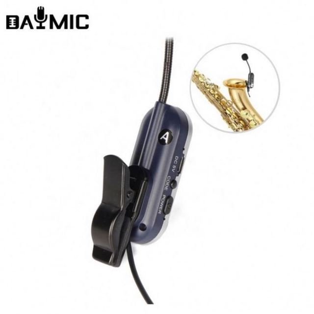 Hot Sale UHF Wireless Saxophone Trumpet Microphone Kit Noise Cancelling Portable Lightweight Adjustable Volume Metal