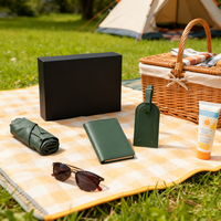 Ensemble de porte-passeport en cuir, organiseur de billets de voyage minimaliste, étiquette à bagages, coffret cadeau, portefeuille, organiseur de billets, étiquette à bagages, coffret cadeau