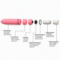 Mini vibromasseur à 10 couleurs en silicone médical, 10 vitesses, étanche, ultra silencieux, jouet sexuel féminin, stimulateur clitoridien, point G, vaginal