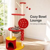 Tour à chat géante en gros avec griffoir en sisal, capsule spatiale pour chat et plateformes multi-niveaux pour chats OEM ODM