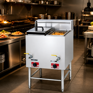 Commercial LPG Gas Deep Fryer 14L Double <b>Basket</b> Floor Standing Stainless Steel Fry Machine for Fried Chicken French Fries - Product Image 6
