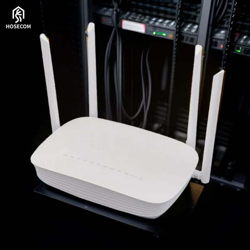 Hosecom ax3000 3000Mbps Wifi 6 Xpon onu Modem Băng tần kép 2.4G & 5G FTTH LTE Router không dây epon GPON ONT hỗ trợ tr69 OMCI