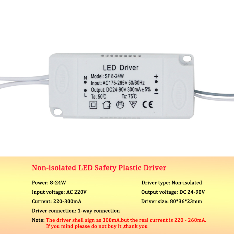 Adattatore di alimentazione del driver LED da 8-120 W per il chip della lampadina di ricambio per trasformatore non isolante AC220V