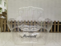 Canapé gonflable transparent pliable moderne et portable pour l'extérieur et le salon
