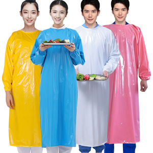 Tpu Waterproof <b>Apron</b> 1.3m Welded Seam Oil Proof For <b>Kitchen</b> Slaughterhouse Use Solid Color Adult Size - Product Image 1
