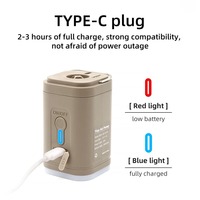 Pompe à Air Électrique 3 en 1 avec Lumières pour Camping en Plein Air Mini Compresseur d'Air Sans Fil Chargement USB Gonfleur Déflateur Pompes