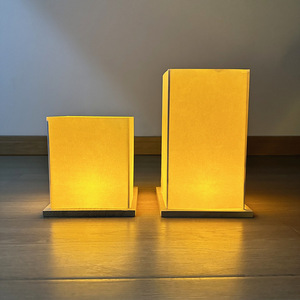 Wholesale Handmade Candle Festival Supplies <strong>Floating</strong> Lamp 15*15*25cm Paper <strong>Floating</strong> Wooden Water <strong>Lanterns</strong> - Product Image 1