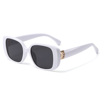 Petites lunettes de soleil rectangulaires carrées en PC, nouvelles lunettes de soleil unisexes à imprimé léopard, lunettes de soleil pour hommes et femmes, lunettes de soleil vintage, UV400