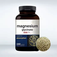 Le glycinate de magnésium végétalien de marque privée OEM complète des capsules/comprimés pour une amélioration efficace de la santé des minéraux