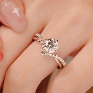 Bagues PFT en Cuivre Style Moissanite, Forme Géométrique, Ouvertes et Ajustables, pour Hommes et Femmes, Idéales pour Demandes en Mariage et Mariages - Product Image 5
