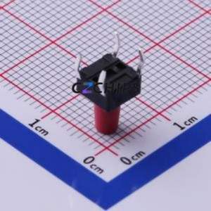 DTS-65R-V Tactile Switch Through hole Component (THT) Switch Single Pole Single Throw Round Button Through Hole 6.2mm - Product Image 2