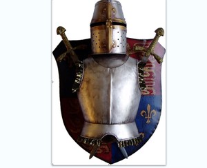 Beau casque d'armure avec revêtement argenté fait à la main pour soldat ou acteur qui joue un rô<span class=keywords><strong>le</strong></span> dans <span class=keywords><strong>le</strong></span> drame - Product Image 1