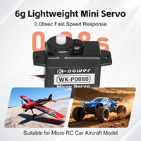 Servomoteur RC P0060 6g, moteur sans noyau super léger, micro-servo pour voiture RC à l'échelle 1/24, planeur en mousse, jouet éducatif STEAM