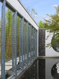 Panneaux muraux contemporains en acier inoxydable découpés au laser européens, clôture décorative pour cour extérieure de villa - Product Image 5