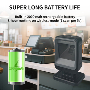 Escáner de Códigos de Barras 2D 1D T880B, Manos Libres, Omnidireccional, de Escritorio, Automático, Lector de Códigos QR para Punto de Venta, PC, Supermercado - Product Image 3