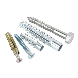 เหล็กชุบสังกะสีแบบมีฟันเลื่อยสำหรับยึดผนัง ท่อเหล็กขยายตัวพร้อมสกรูเกลียวปล่อยในตัว  พร้อมเหล็กเสียบปูนสำหรับยึดผนังยิปซัม - Product Image 3