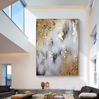 Muur Schilderen Voor Woonkamer Muur Moderne Schilderkunst Handgemaakte Gouden Folie Abstract Hotel Kunstwerk Muur Art Olieverfschilderij