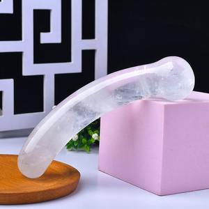 Consolador de piedras preciosas de pene de cristal natural Varita de curación de masaje sexy - Product Image 3