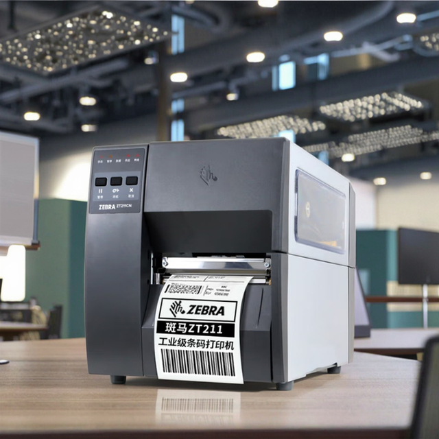 Original Zebra ZT211 300dpi Desktop Smart Printer Machine Industrial Label Barcode Printer for Logistics