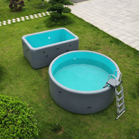 Piscine gonflable ronde en PVC et DWF pour enfants, service OEM/ODM, diamètre/hauteur personnalisés, marque privée, utilisation familiale en extérieur