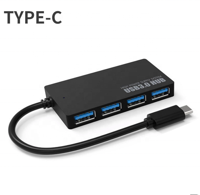 USB 3.0 C High-Speed 4-Port Expander Multiport Adapter Power Supply Hub Wall Charger Compatible for Laptop PC Mobile Phone AC