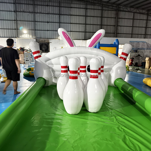 Juego de deporte sellado con aire, juego de bolos inflable al aire libre para niños, juego de bolos inflable en forma de Pin - Product Image 4