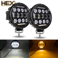 7 pouces 51W voiture LED travail lumière 13LED IP67 étanche LED projecteur brouillard conduite lampe pour Jeep camion voiture LED phare 6000K blanc