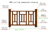 Clôture en bois plastique WPC antidérapante et anticorrosion pour balcon et jardin