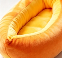 Coussin ovale pour chien, entièrement enveloppant, avec rebord haut, en laine douce, nid douillet pour animaux de compagnie, coussin confortable pour chats et chiens, vente en gros, pour l'intérieur