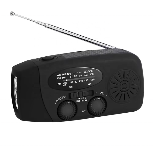 Reliable 2000mAh Emergency Power Source Solar Hand Crank Radio NOAA Weather Alert for Blackout Power Outage