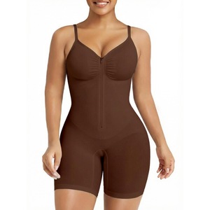 <span class=keywords><strong>Body</strong></span> Moldeador de Nylon Transpirable para Mujer Europea y Americana, con Efecto Levantacola y Abdominal, Pantalones Cortos Ajustados con Cremallera - Product Image 4