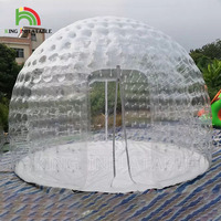 Tente à bulles gonflable Restaurant Transparent PVC Étanche à l'air Salle à manger Dôme transparent Tentes Maison pour rendez-vous galants
