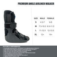 Botte de marche médicale pour adulte à prix réduit, avec sangle réglable, revêtement en daim, absorption des chocs, pour fracture de la cheville, type Airliner Walker
