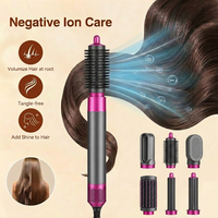 Styler à air chaud professionnel 6-en-1, outils de coiffage puissants, multi-stylers, sèche-cheveux avec étui de rangement pour fille