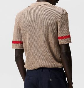 Maglia Jacquard personalizzata da uomo Casual <span class=keywords><strong>Cardigan</strong></span> in lana a maniche corte 100% in cotone lavorato a maglia Top per collo a Polo e bottone per - Product Image 2