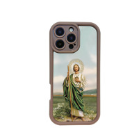 Coque de téléphone personnalisée antichoc souple avec portrait religieux Saint Jude pour iPhone 17 Pro Max, 16, 15, 13, 11, 12, 14
