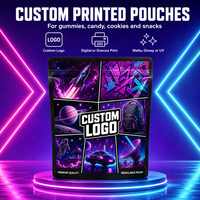 MOQ 500 Sachets Mylar anti-odeur personnalisés Cali Packs 3,5g 7g avec logo imprimé exotique, impression numérique et fermeture éclair refermable