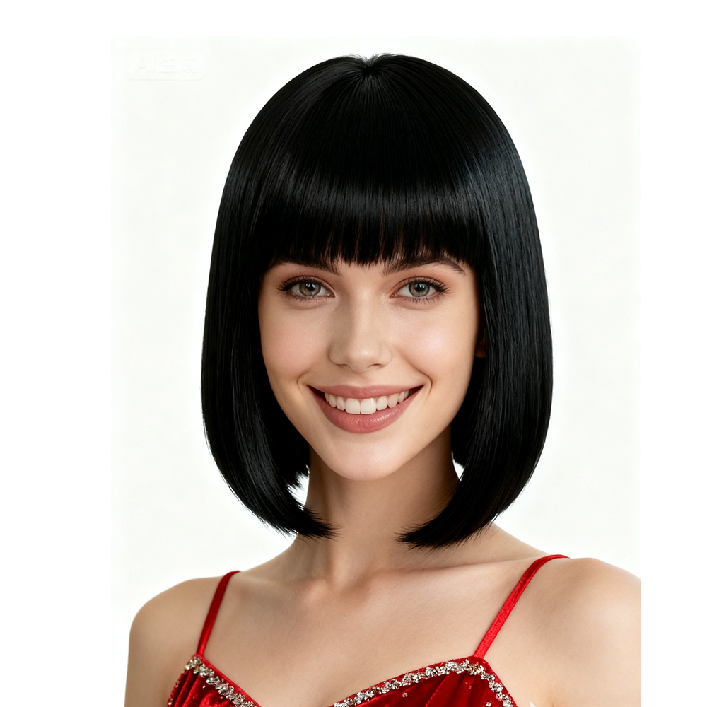 Black bob wig
