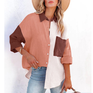 Camisetas de Algodón de Alta Calidad para Mujer al por Mayor, Estilo Vintage Retro, Modernas, con Estampado Combinado, Ropa Casual de Calle - Product Image 3